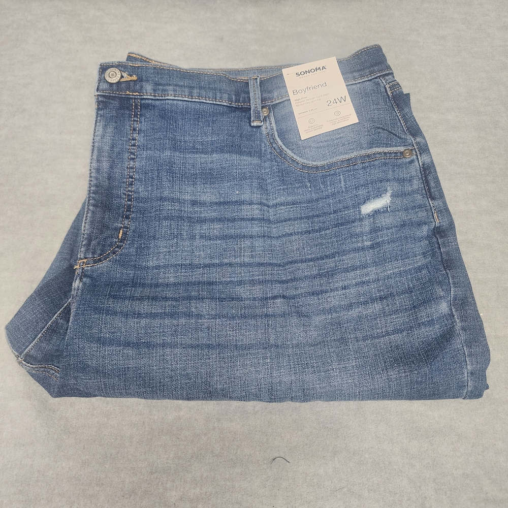 Sonoma Distressed Blue Denim Jeans Size 24W